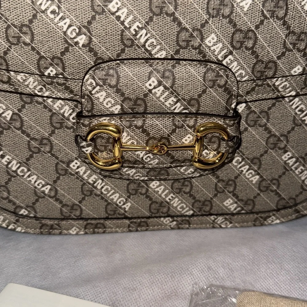 Gucci X Balenciaga "The Hacker Project" Horsebit 1955 Shoulder Bag! - Picture 8 of 8